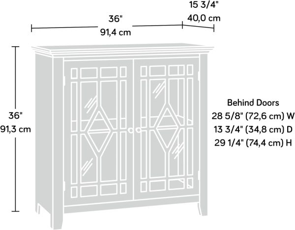 Shoal Creek Display Pantry s, L: 35.98" X W: 15.75" X H: 35.95", Indigo Blue finish - Image 3