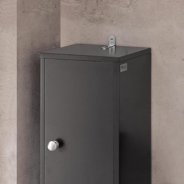 Bathroom Tall  with 1 Drawer, 2 Doors and Adjustable Shelves, Bathroom Shelf,  Storage  with Open Compartments, Black BZR34-SCH - Image 4