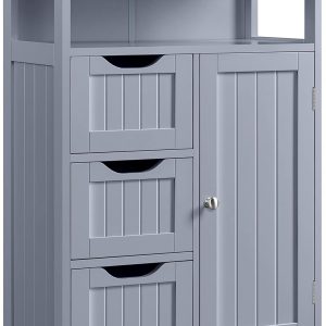 Bathroom Floor ,  Storage Organizer Multiple Tiers Storage , Gray