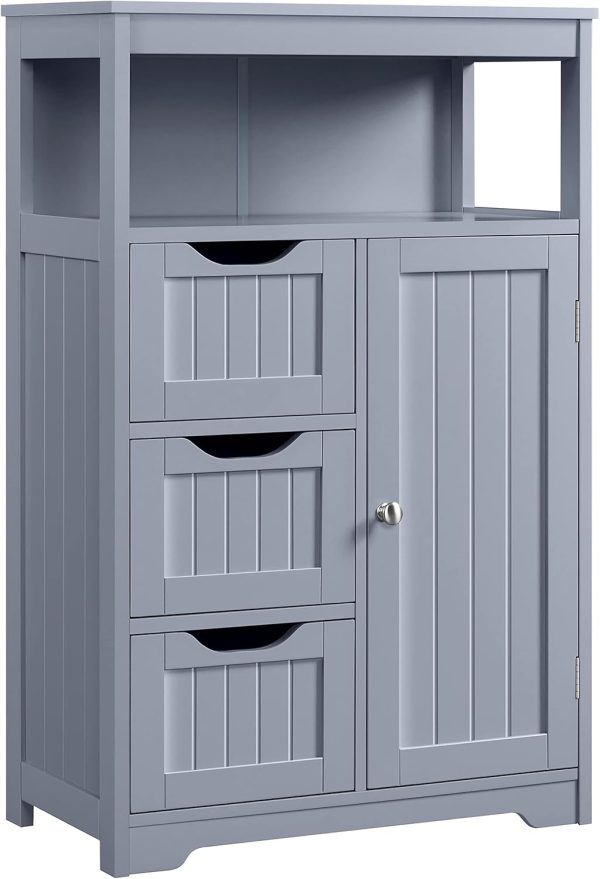 Bathroom Floor ,  Storage Organizer Multiple Tiers Storage , Gray