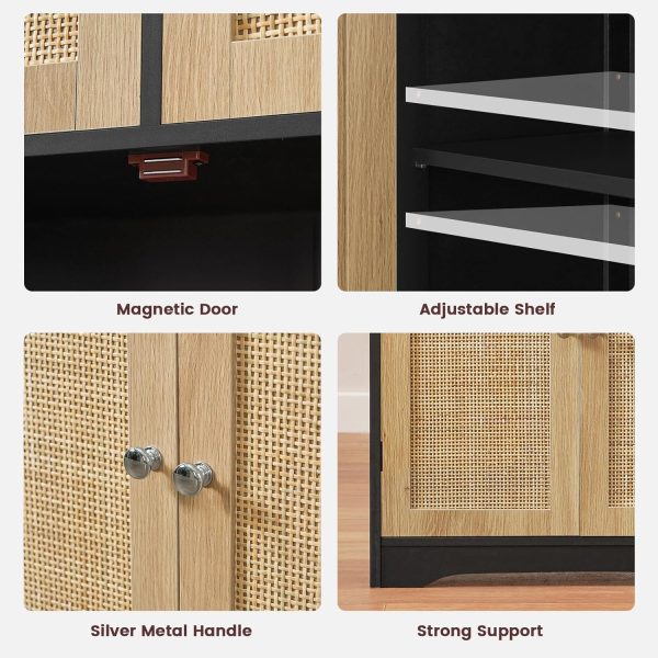 Storage ,   with 2 Drawers & Adjustable Shelf, Accent  for Living Room, Dining Room, Home Office, Natural +Black - Image 9