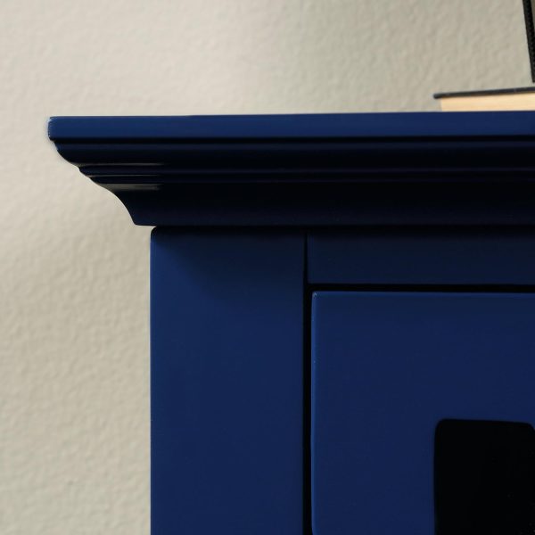 Shoal Creek Display Pantry s, L: 35.98" X W: 15.75" X H: 35.95", Indigo Blue finish - Image 9