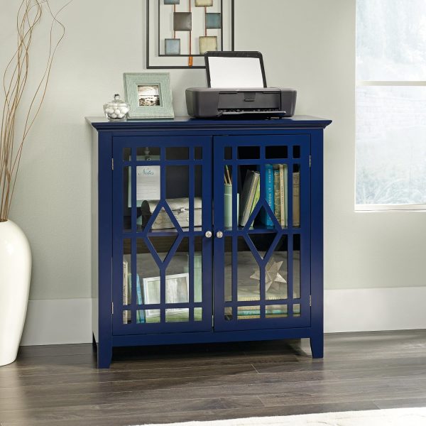 Shoal Creek Display Pantry s, L: 35.98" X W: 15.75" X H: 35.95", Indigo Blue finish - Image 2