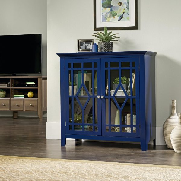 Shoal Creek Display Pantry s, L: 35.98" X W: 15.75" X H: 35.95", Indigo Blue finish - Image 4