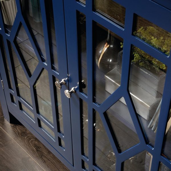 Shoal Creek Display Pantry s, L: 35.98" X W: 15.75" X H: 35.95", Indigo Blue finish - Image 5
